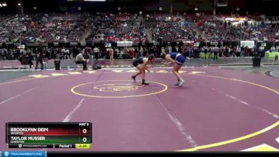 132 lbs Cons. Round 3 - Taylor Musser, Lewiston vs Brooklynn Deim, Wasatch