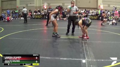 155 lbs Round 2 (10 Team) - Lanessa Ocampo, Beast Mode WA Pink vs Adalyn Holmes, BadBass