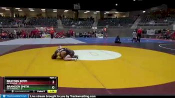 120 lbs Round 2 (4 Team) - Brayden Boyd, 6A Sprague vs Brandon Smith, 6A Newberg 2