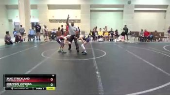 76 lbs Round 5 (6 Team) - Jake Strickland, East Coast Elite vs Brennen Veverka, U2 Upstate Uprising