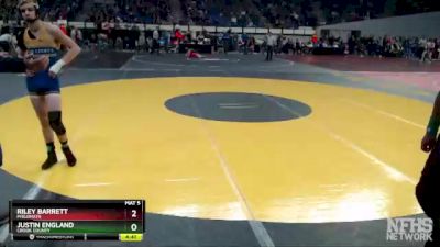 4A-126 lbs Champ. Round 1 - Riley Barrett, Philomath vs Justin England, Crook County