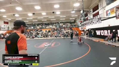 70-74 lbs Quarterfinal - Tanner Quinterno, Powell Wrestling Club vs Gabriel Cordova, Green River Grapplers