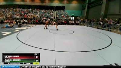 120 lbs Quarterfinal - Allison Borden, Fernley vs Me`Kala James, Central