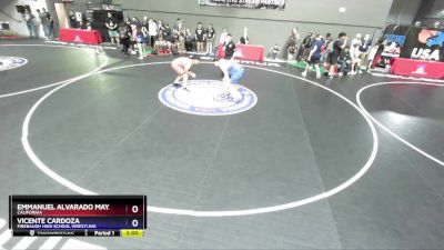 285 lbs Champ. Round 1 - Emmanuel Alvarado Maya, California vs Vicente Cardoza, Firebaugh High School Wrestling