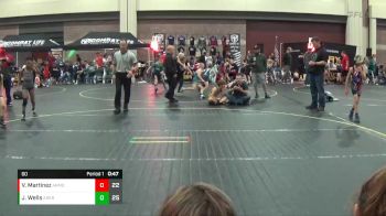 60 lbs Round 4 (6 Team) - Vinny Martinez, Armory Athletics vs Justin Wells, Ares Red