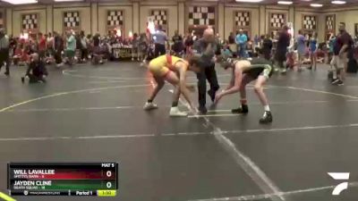 130 lbs Round 2 (6 Team) - Will Lavallee, Smittys Barn vs Jayden Cline, Death Squad