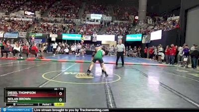 AA - 113 lbs Semifinal - Diesel Thompson, Flathead vs Nolan Brown, Belgrade