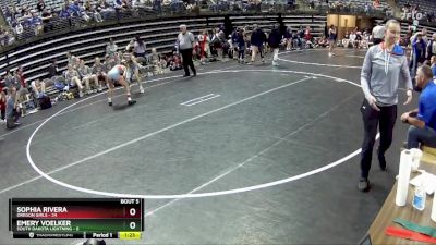 95 lbs Round 2 (6 Team) - Sophia Rivera, Oregon Girls vs Emery Voelker, South Dakota Lightning