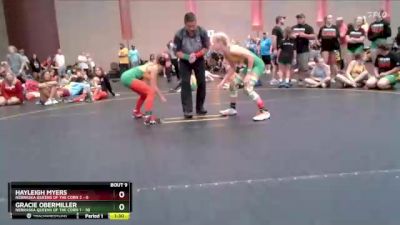 84 lbs Finals (8 Team) - Gracie Obermiller, Nebraska Queens Of The Corn 1 vs Hayleigh Myers, Nebraska Queens Of The Corn 2