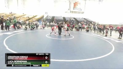 102 lbs Quarterfinal - Jonathan Kiehle, Whitney Point Wrestling vs Luca Borneman, Bears Of Brewster Wrestling