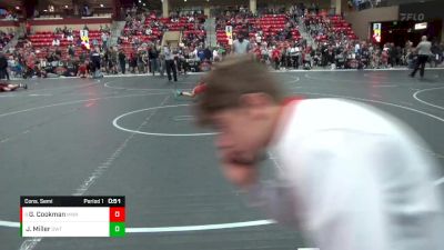 80 lbs Cons. Semi - Garrett Cookman, MWC Wrestling Academy vs Jesse Miller, Onaga Wrestling Team