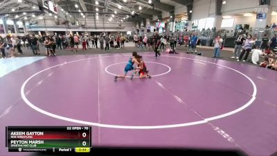 70 lbs Cons. Round 3 - Akeem Gayton, Rise Wrestling vs Peyton Marsh, Spartan Mat Club