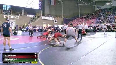 285 lbs Placement Matches (16 Team) - Braydon Erb, Indiana Tech vs Wylie Dunn, Cumberlands (Ky.)