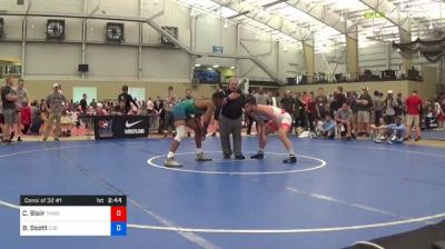 86 kg Consi Of 32 #1 - Chasen Blair, Tar Heel Wrestling Club vs Bryce Scott, Coe College