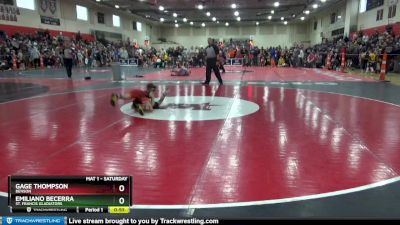 75 lbs Round 1 - Emiliano Becerra, St. Francis Gladiators vs Gage Thompson, Benson