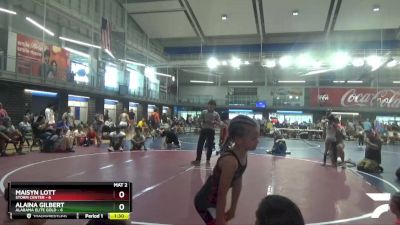 62 lbs Placement Matches (8 Team) - Maisyn Lott, Storm Center vs Alaina Gilbert, Alabama Elite Gold