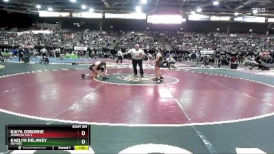 126 lbs Cons. Round 2 - Kaelyn Delaney, Owyhee vs Kaiya Osborne, American Falls