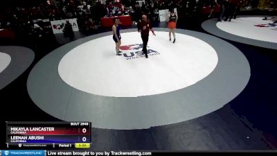 180 lbs 1st Place Match - Mikayla Lancaster, California vs Leenah Abushi, California