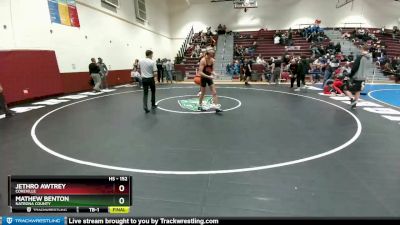 152 lbs Cons. Round 3 - Mathew Benton, Natrona County vs Jethro Awtrey, Cokeville