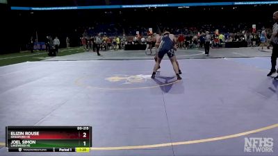 D3-215 lbs Semifinal - Joel Simon, Lakewood HS vs Elizin Rouse, Kingsford HS