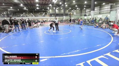 90 lbs Finals (2 Team) - Will Hughes, JEFFERSON WRESTLING CLUB vs Demetry Benner, PIT BULL WRESTLING ACADEMY