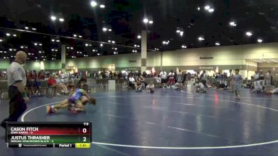 113 lbs Round 1 (6 Team) - Cason Fitch, Iowa Hawks vs Justus Thrasher, Indiana Smackdown Black