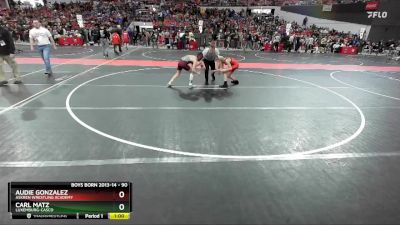 90 lbs Cons. Round 2 - Carl Matz, Luxemburg-Casco vs Audie Gonzalez, Askren Wrestling Academy