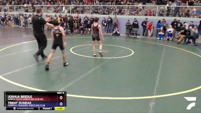 83 lbs X Bracket - Joshua Beedle, Juneau Youth Wrestling Club Inc. vs Trent Dundas, Cordova Pounders Wrestling Club