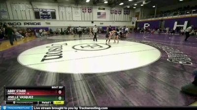 100 lbs Quarterfinal - Jiselle Vasquez, Wapato vs Abby Starr, Republic Curlew