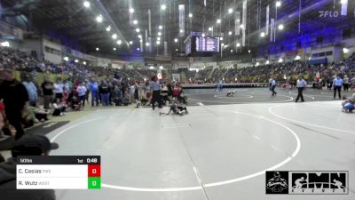 50 lbs Round Of 16 - Caylix Casias, Pikes Peak Warriors vs Ranger Wutz, West Grand