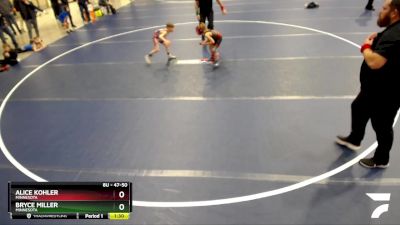 47-50 lbs 5th Place Match - Bryce Miller, Minnesota vs Alice Kohler, Minnesota