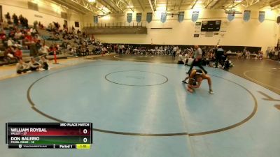 138 lbs Placement (4 Team) - Don Balerio, Fossil Ridge vs William Roybal, Valley