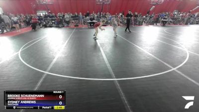 132 lbs Round 1 - Brooke Schuenemann, Askren Wrestling Academy vs Sydney Andrews, Wisconsin