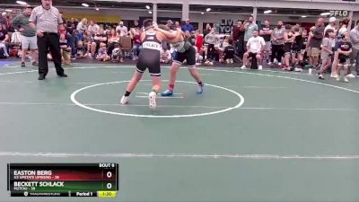 130 lbs Round 2 (8 Team) - Beckett Schlack, M2TCNJ vs Easton Berg, U2 Upstate Uprising