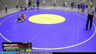 127 lbs Round 1 - Josephine Gaitaud, West Albany Mat Club vs Paisley Cordiner, Cowboy Mat Club