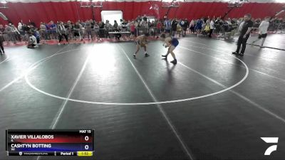 132 lbs Cons. Round 5 - Xavier Villalobos, IL vs Cashtyn Botting, WI