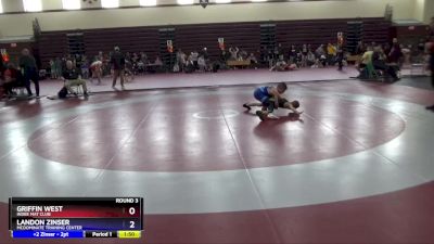 12U-3 lbs Round 3 - Griffin West, Indee Mat Club vs Landon Zinser, McDominate Training Center