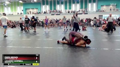 150 lbs Round 3 (4 Team) - Owen Brown, Quest For Gold vs LeAndre Campbell, Eagles WC