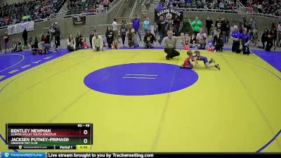 49 lbs 1st Place Match - Bentley Newman, Illinois Valley Youth Wrestlin vs Jacksen Putney-Primasing, Lebanon Mat Club