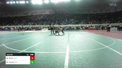 80 lbs Round Of 32 - Max Burd, Weatherford vs Miles Evans, Bristow