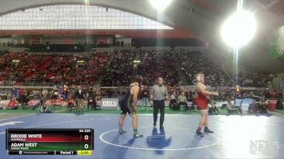 3A 220 lbs Quarterfinal - Adam West, Snake River vs Brodie White, Homedale