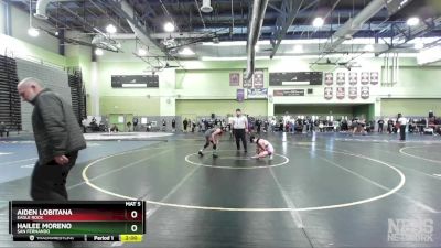 110 lbs Semifinal - Aiden Lobitana, EAGLE ROCK vs Hailee Moreno, SAN FERNANDO