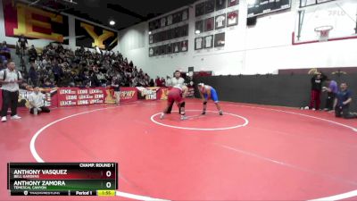 190 lbs Champ. Round 1 - Anthony Zamora, Temescal Canyon vs Anthony Vasquez, Bell Gardens