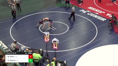 147 lbs Consi Of 32 #1 - Brayden Wills, Clearfield vs Kenny Martin, Dallas