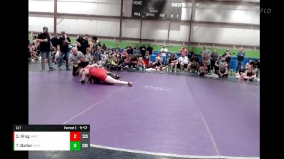 127 lbs Semis & 1st Wrestleback (8 Team) - Shai Ring, Mayhem WC Black vs Trinity Butler, Midwest Mat Catz