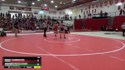 144 lbs 3rd Place Match - Brody Harrington, Clinton vs Brenden McCullough, Davenport Central JV