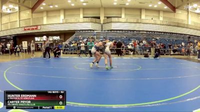 92 lbs Cons. Round 3 - Carter Pryor, Hillsboro Wrestling Club vs Hunter Erdmann, X-Factor Elite Wrestling