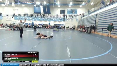 98 lbs Cons. Round 5 - Bodee Green, Hillcrest vs Mason Hillier, Bonneville