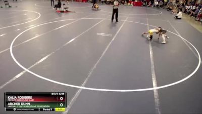 49 lbs Semifinal - Kalia Rodgers, MN Elite Wrestling Club vs Archer Dunn, Lakeville Youth Wrestling Association