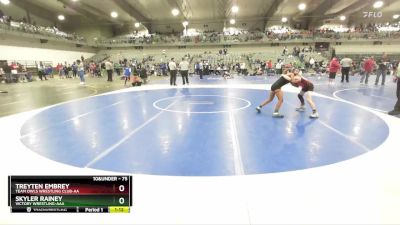 75 lbs Semifinal - Skyler Rainey, Victory Wrestling-AAA vs Treyten Embrey, Team Owls Wrestling Club-AA